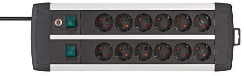 Carruzzo Brennenstuhl 1391000912 elektros tinklo ilgintuvas 3 m 12 AC išvestis(ys / čių) Vidaus Juoda, Balta