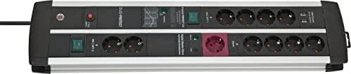 Carruzzo Brennenstuhl 1156057128 elektros tinklo ilgintuvas 3 m 8 AC išvestis(ys / čių) Vidaus Juoda