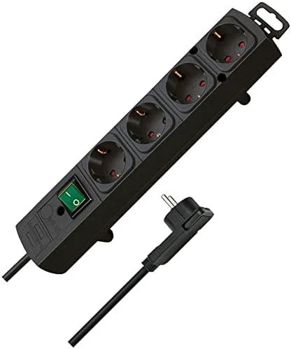 Brennenstuhl Comfort-Line Plus lizdų juostelė, 4 krypčių - juoda