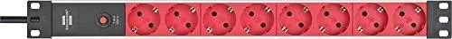 Brennenstuhl Premium-Line Technic Aliuminis, 8xCEE 7/4, 1xCEE 7/7, 19 "1U, 2m, juodas / sidabras1390007018 / GT-650