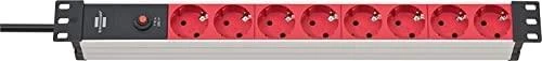 Brennenstuhl Premium-Line Technic Aliuminis, 8xCEE 7/4, 1xCEE 7/7, 19 "1U, 2m, juodas / sidabras1390007018 / GT-650