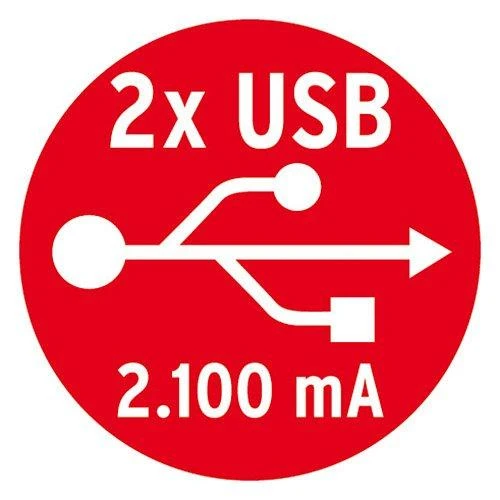 Brennenstuhl Tower Power USB stalinis ilgiklis, 3x CEE 7/4, 2xUSB, sidabrinis / juodas 1396200013 / GT-652