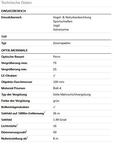 Stebėjimo monoklis BRESSER Pirsch 25-75x100 45°