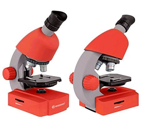 Mikroskopas Bresser Junior 40-640x - raudonas