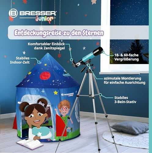 Teleskopas BRESSER JUNIOR 50/360 su palapine