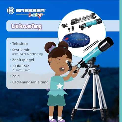 Teleskopas BRESSER JUNIOR 50/360 su palapine