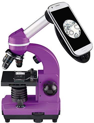 Mikroskopas Bresser Junior Biolux SEL 40–1600x, violetinis