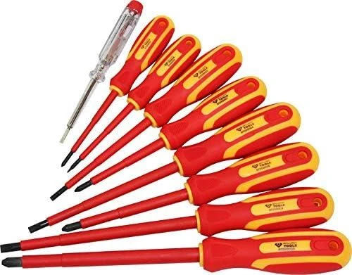 Atsuktuvų komplektas VDE, 9vnt, SL/PH 9 osa, Brilliant Tools