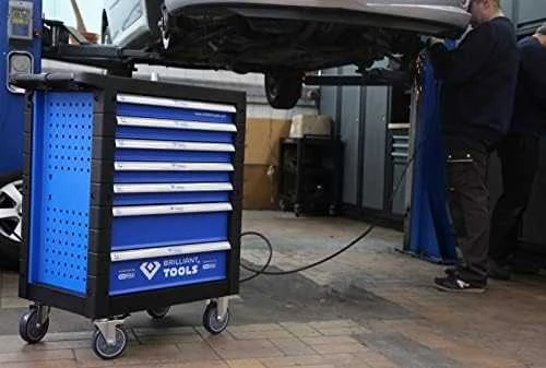 Įrankių vežimėlis Brilliant Tools 7 stalčių su 473 įrankiais