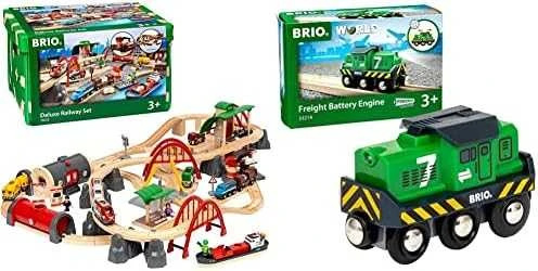 BRIO RAILWAY geležinkelio rinkinys liukso klasės, 33052