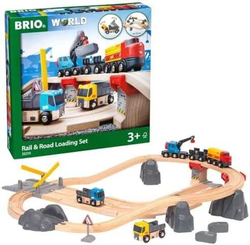 BRIO World 33210 - Rail & Road Kivenlastaus -junarata