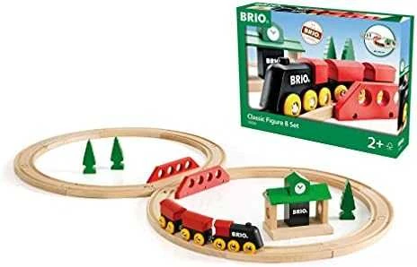 Brio Railway BRIO traukinių rinkinys medinis, 8 dalys, 33028