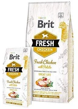Brit Fresh Dog su vištiena ir bulvėmis Adult 2,5kg