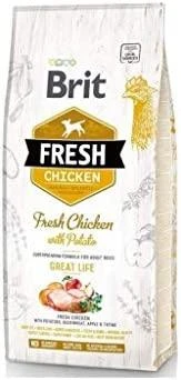 Brit Fresh Dog su vištiena ir bulvėmis Adult 12kg