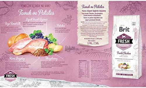 Brit Fresh Dog su vištiena ir bulvėmis Puppy 2,5kg