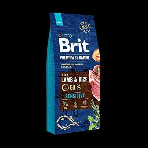 BRIT PREMIUM Dog by Nature Sensitive su ėriena ir ryžiais 3kg