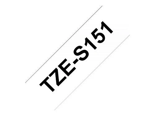 Brother TZe-S151 stipri lipni laminuota juosta Juodas ant Clear, TZe, 8 m, 2,4 cm