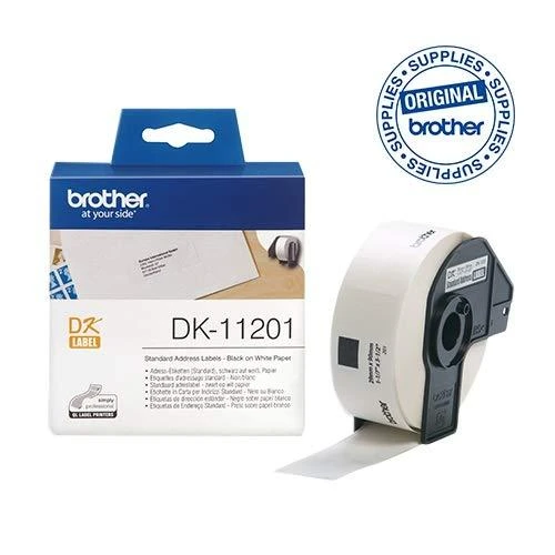 Brother DK-11201 juosta (juoda ant balto)
