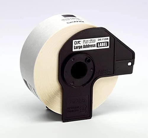 Brother Brolis | DK-11208 Didelės adresų etiketės | Baltas | DK | 38mm x 90mm