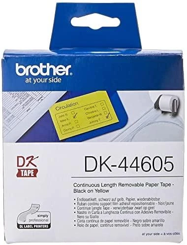 Brother DK-44605 ištisinė nuimama Geltona popierinė juosta (62mm) Geltona