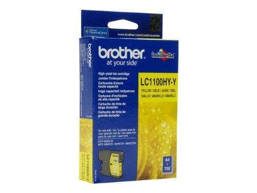 Brother Brolis rašalo kasetė geltona LC-1100HYY