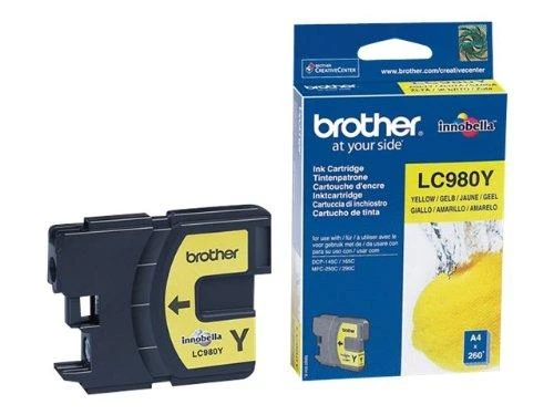 BROTHER LC-980Y TONERIS Geltonas 260P