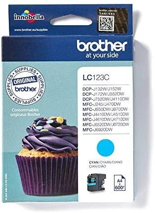 Brother LC123C | Rašalo kasetė | Žydra spalva (Nemokamas pristatymas)