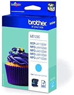 Brother LC123C | Rašalo kasetė | Žydra spalva (Nemokamas pristatymas)
