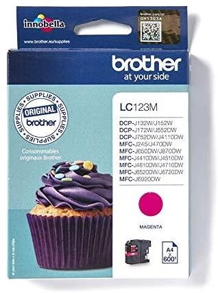 Brother LC123M | Rašalo kasetė | Magenta