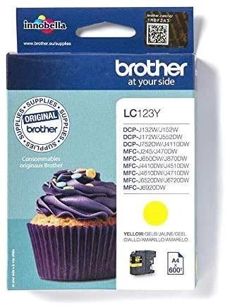 Brother Brolis LC123Y | Rašalo kasetė | Geltona