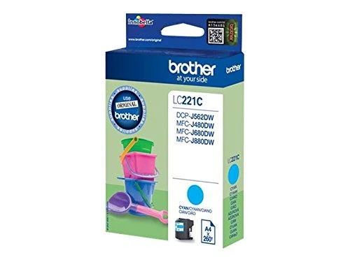 Brother LC-221C rašalo kasetė Originalus Žydras 1 vnt