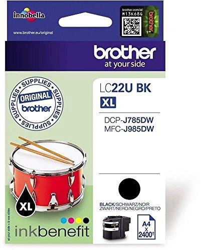 Brother LC-22UBK rašalo kasetė, Juodas