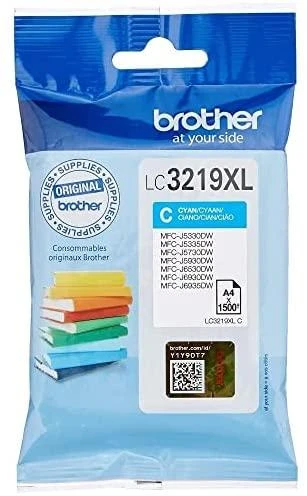 BROTHER LC-3219XLC žydro rašalo kasetė, 1500 vnt.