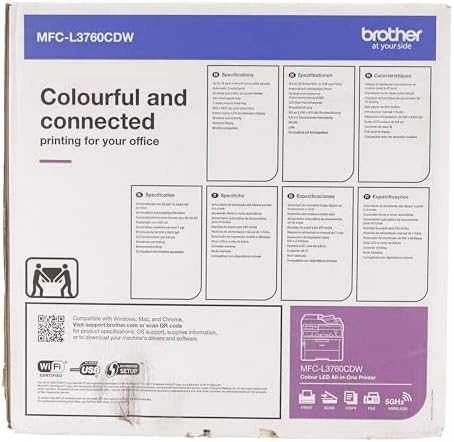 BROTHER MFC-L3760CDW SPALVOTAS LED daugiafunkcis spausdintuvas, ADF, DVIDEŠPUSIS spausdinimas, LAN-1GBE, WIFI, 26 P./MIN.