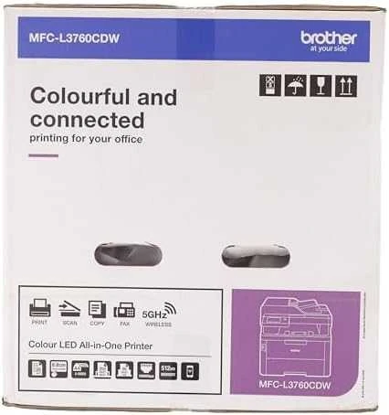 BROTHER MFC-L3760CDW SPALVOTAS LED daugiafunkcis spausdintuvas, ADF, DVIDEŠPUSIS spausdinimas, LAN-1GBE, WIFI, 26 P./MIN.