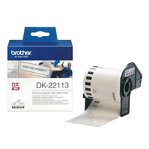 Brother taśma DK-22113 (juodas on clear)