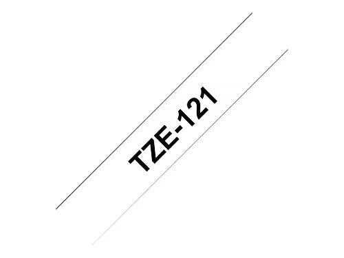 Brother TZe-121 bespalvė juosta, juodas įspaudas
