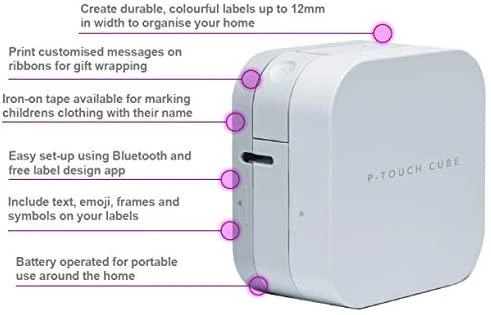 BROTHER PT-P300BT CUBE, LABEL THERMO Spausdintuvas PORTABLE, BT