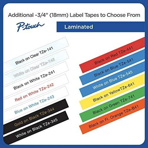 Brother TZE-243 Laminated Tape Mėlyna on Baltas, TZe, 8 m, 1.8 cm