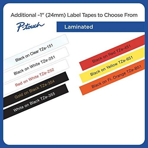 Brother | TZe-421 Laminated Tape | Juodas on Raudona | TZe | 8 m | 9 cm