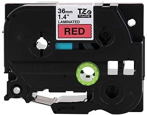 Brother | TZe-421 Laminated Tape | Juodas on Raudona | TZe | 8 m | 9 cm