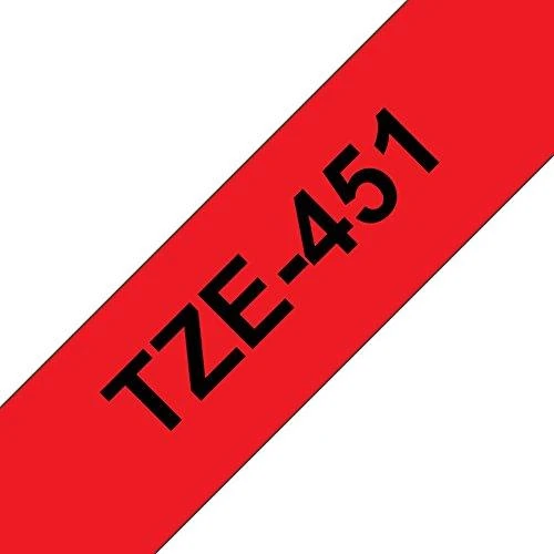Brother | TZe-421 Laminated Tape | Juodas on Raudona | TZe | 8 m | 9 cm