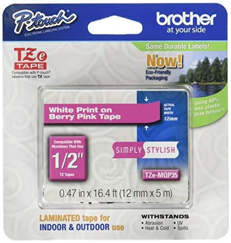 Brother BROLIS TZEMQP35 12 Baltas ON Rožinis Matinis