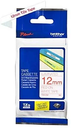 Brother BROLIS TZE232 12 Raudonas ON Baltas