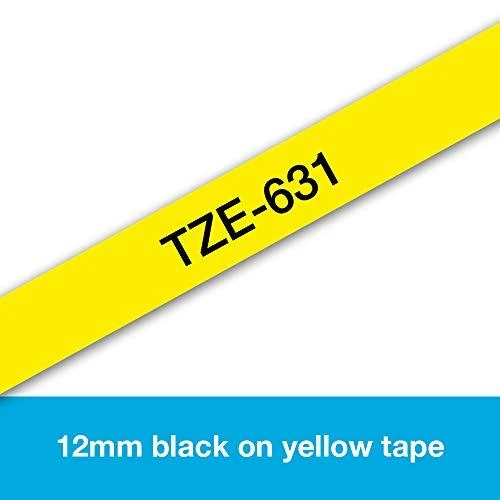 Brother Brolis Brolis tasma TZE-631 (juodas ant geltono)