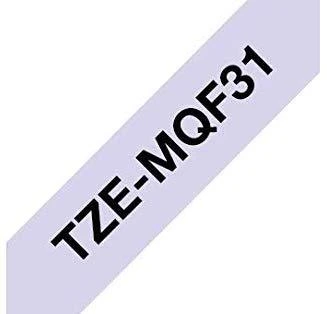 BROTHER TZEMQF31 12 Juodas ON PASTEL PURPLE
