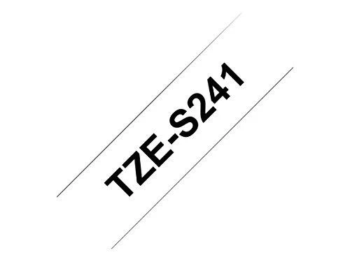 Brother | TZe-S241 Strong Adhesive Laminated Tape | Juodas on Baltas | TZe | 8 m | 1.8 cm