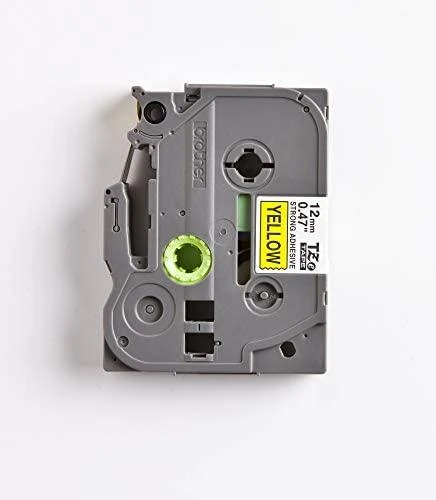 Brother | TZe-S631 Strong Adhesive Laminated Tape | Juodas on Geltona | TZe | 8 m | 1.2 cm