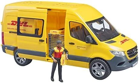 BRUDER 1:16 siuntų pristatymo furgonas MB Sprinter DHL su vairuotoju, 02671