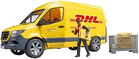 BRUDER 1:16 siuntų pristatymo furgonas MB Sprinter DHL su vairuotoju, 02671